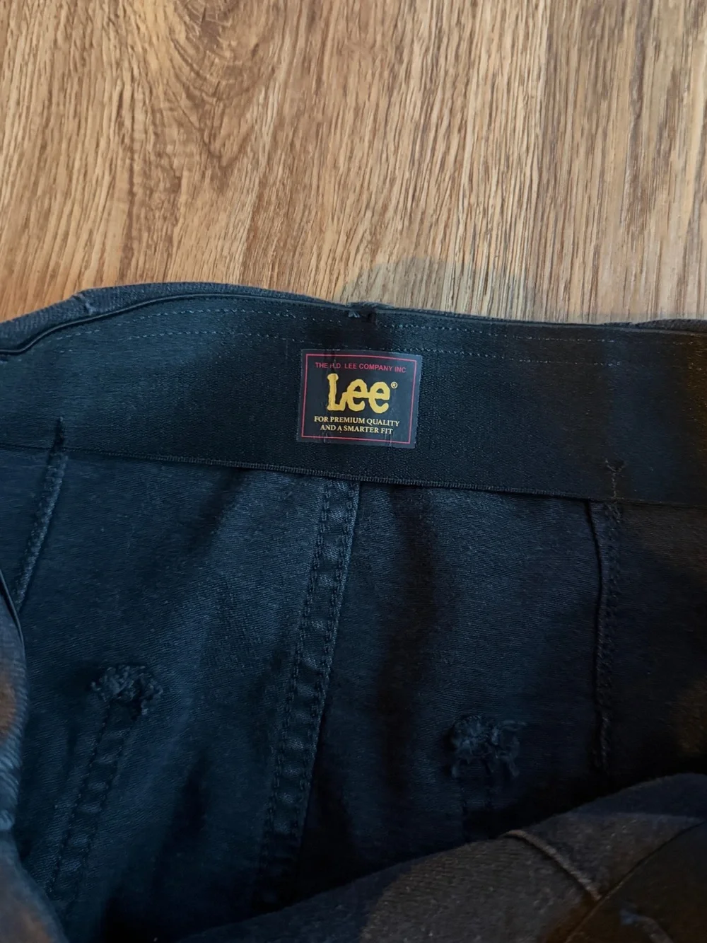 Lee Black Denim Skirt Y2K Midi Knee Length Size M